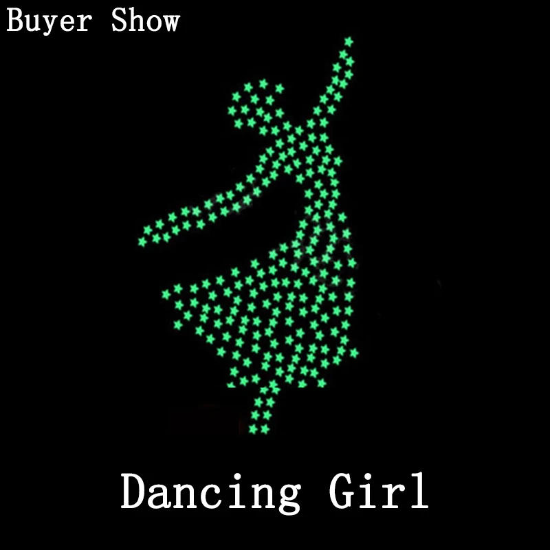 Description Picture 5 of itemPvc Stars Glow Stickers Luminous In Dark Night Fluorescent Wall Art 3D Home Decals For Kids Room Ceiling Switch Decoration