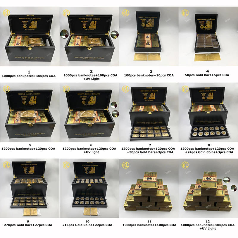 Description Picture 4 of item50 pcs or 100pcs Plastic Material Full Gold Plated Stone Certificate of Authenticity for banknote or Coin