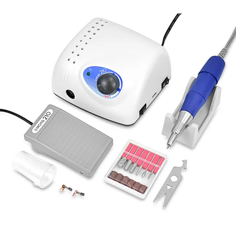 Description Picture 4 of item45K New Arrival STRONG 210 Plus PRO 105 105L Handpiece 65W 45000rpm Nail Drills Manicure Machine Pedicure Electric File Bits