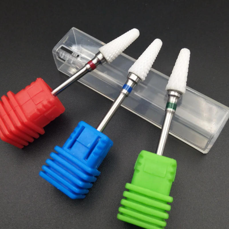 Description Picture 4 of itemHYTOOS 4 Type Ceramic Cone Nail Drill Bit 3/32" Rotary Burr Bits For Manicure Nail Drill Accessories Milling Cutter Remove Gel