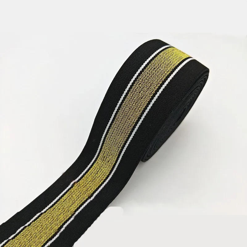 Description Picture 6 of item40MM Nylon Colorful Rubber Elastic Band Striped Shoulder Bottom Straps for Webbing Garment Sewing DIY Clothes Accessories 1m