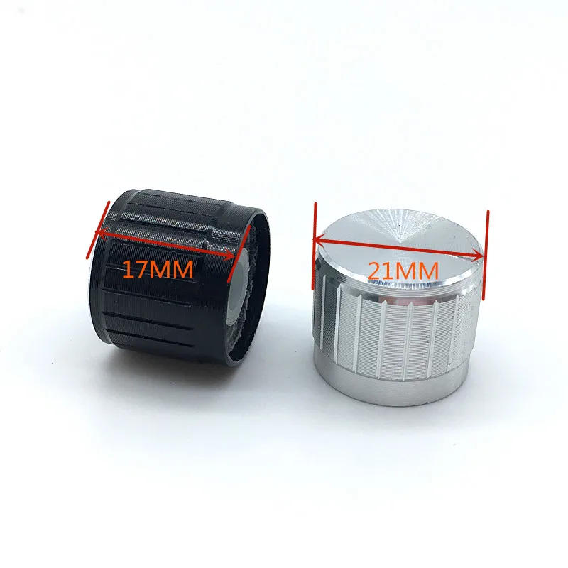 Description Picture 3 of item5pcs Black Silver Aluminium Alloy Switch Caps 21x17mm Potentiometer knobs Encoder Switch Plum Shaft D Axis Shaft