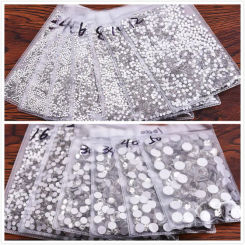 Crystal Clear Glass Nail Art Decorations ss3 ss4 ss5 ss6 ss8 ss10 ss16 ss20 ss30 ss34 ss50 Glass Non HotFix Nail Art Rhinestones