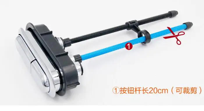 Description Picture 3 of itemChrome plated plastic Oval Double keys Toilet Push Button 100X30mm