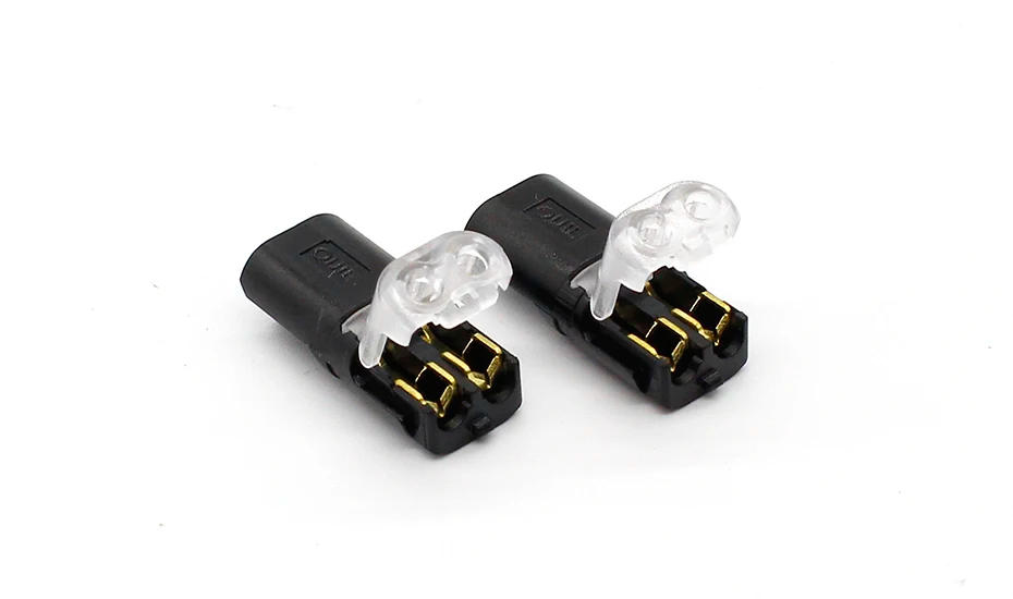 Description Picture 3 of item10pcs 2p Spring Connector wire with no welding no screws Quick Connector cable clamp Terminal Block 2 Way Easy Fit for led strip