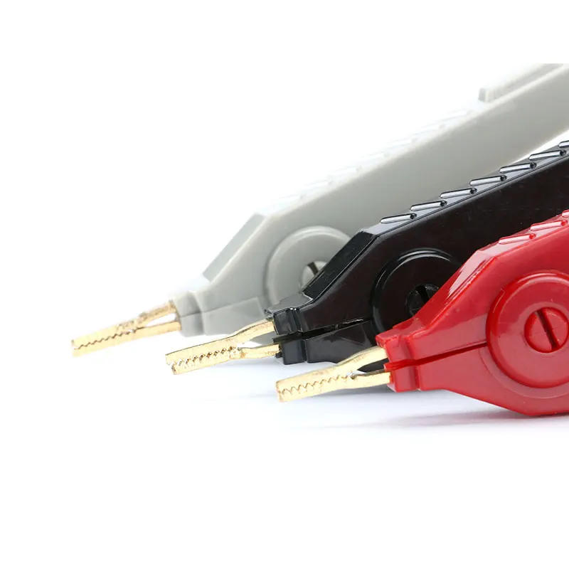 Description Picture 4 of item3PCS/sets Alligator Clip 90mm Kelvin Copper Gold Plate Clip Grey+Black+Red