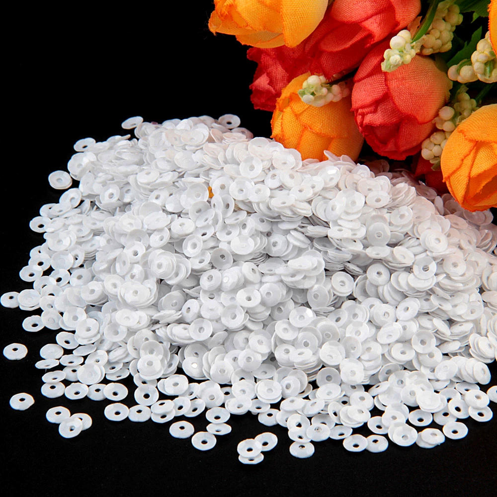 Description Picture 5 of itemSequin 3-30mm White Series Color Round Cup Large Sequins Flat Round Pvc Sequin Paillettes Sewing Wedding Decoration Craft 10g
