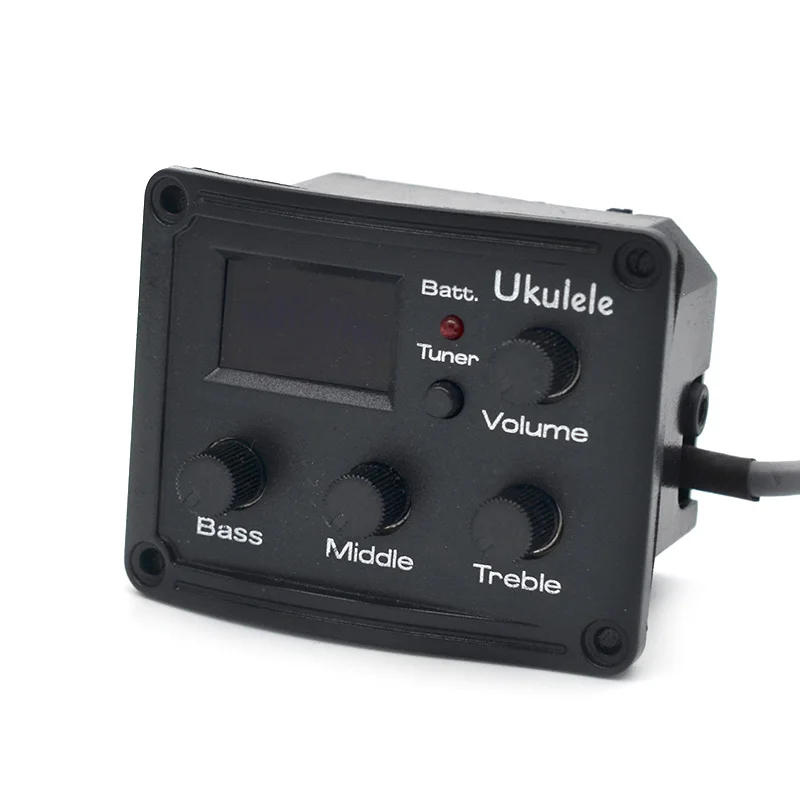 Description Picture 5 of item10Pcs Ukulele 3 Bands EQ Equalizer with Tuner LCD Chromatic Pickup Piezo Transducer Balance Output