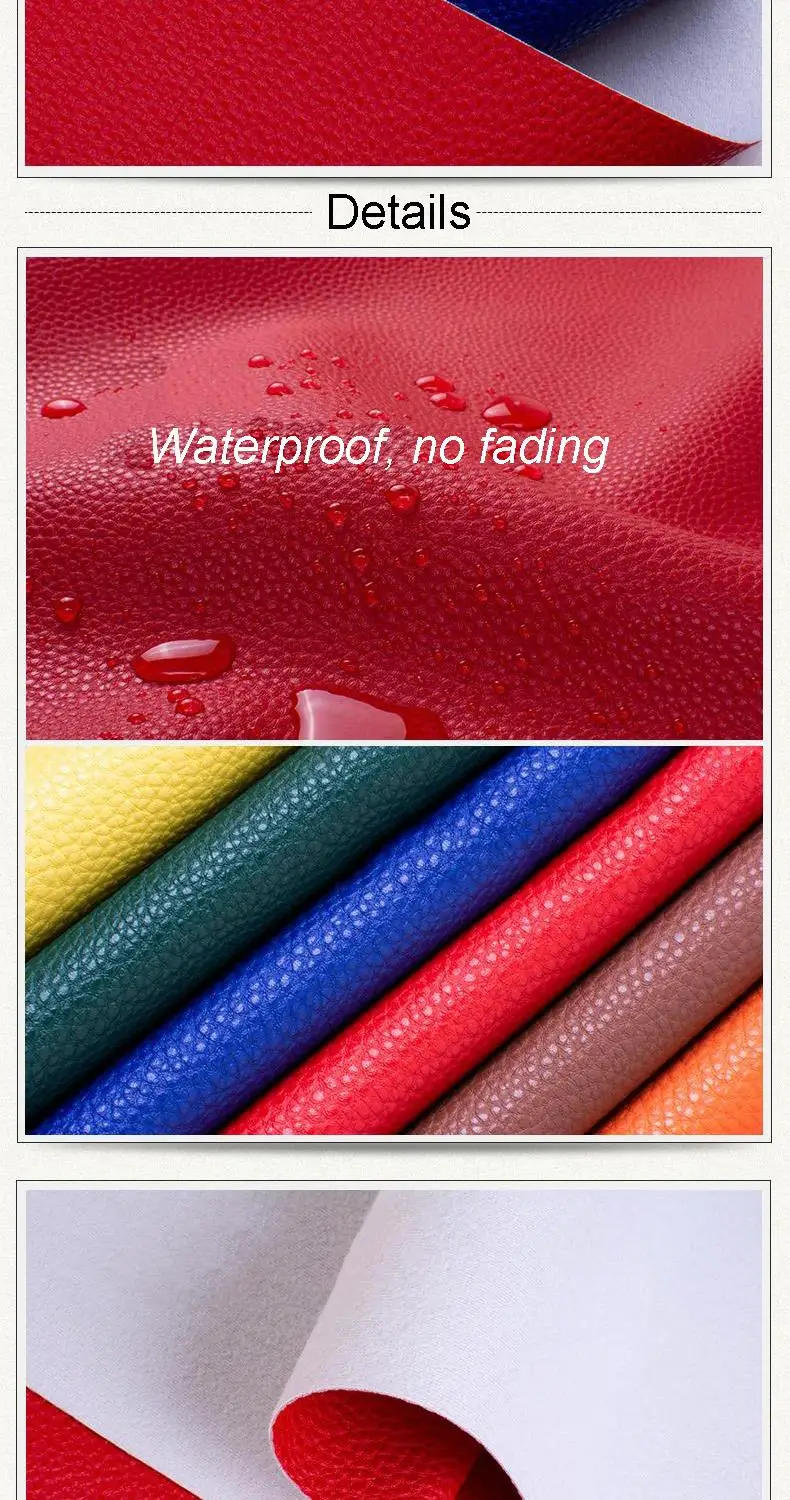 Description Picture 5 of itemPu Synthetic Leather 0.9MM Thickened Lychee Road Faux Leather Fabric For DIY Handmade Sew Clothes Accessories Supplies