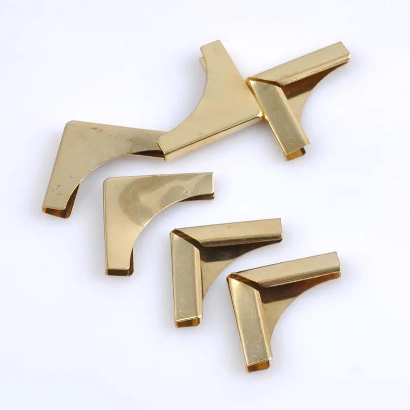 Description Picture 4 of itemSilver 10Pcs 2color Metal Book Corner Trilateral Albums Menus Folders Box Corner Protectors For Decor 33x33x8mm CP1498