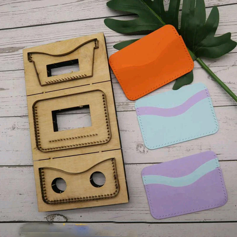 Description Picture 2 of itemDIY leather craft cute curve card holder coin bag die cutting knife mould hand punch tool pattern 105x75mm