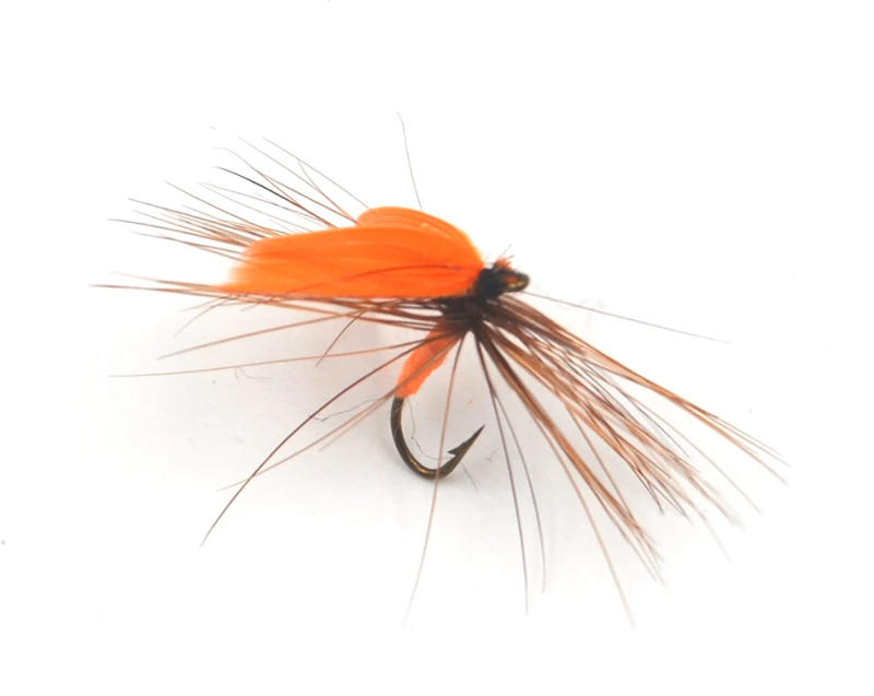 Description Picture 5 of itemMNFT 10PCS Orange Fairy Little Fly Bait Freshwater Fly Fishing Trout Lure 12# Dry Hook Fly Lures