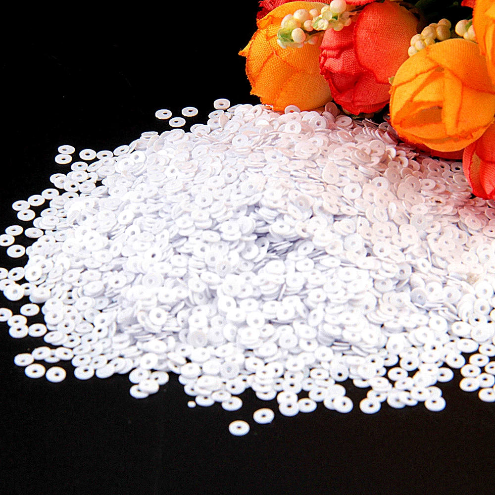 Description Picture 4 of itemSequin 3-30mm White Series Color Round Cup Large Sequins Flat Round Pvc Sequin Paillettes Sewing Wedding Decoration Craft 10g