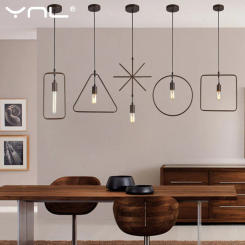Simple Black Metal Painted Vintage Pendant Lamps Indoor Pendant Lights Bulb E27 110-240V Nordic Living Room Hallway Bar Modern