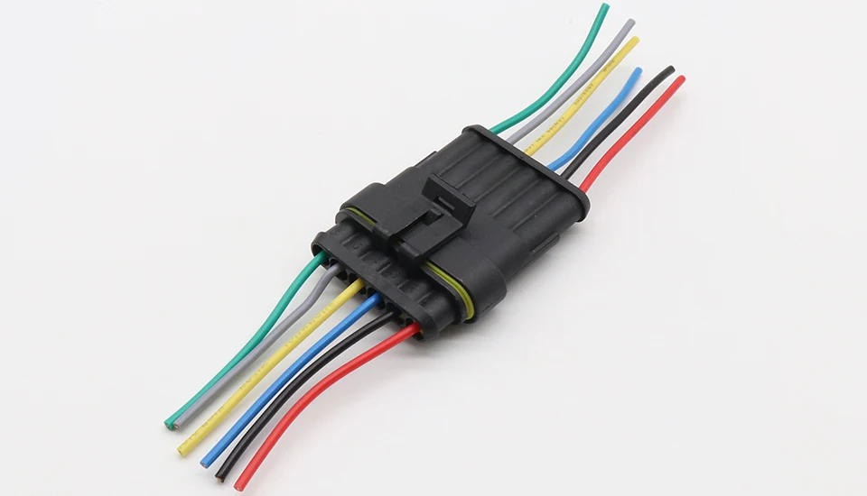 Description Picture 2 of item6 Pin Way Sealed Waterproof Electrical Wire Connector Plug Set auto connectors with cable
