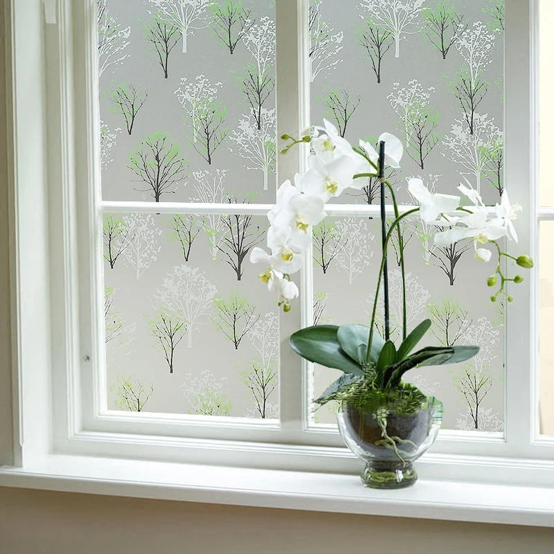 Description Picture 2 of item60 cm Opaque Frosted Decorative Window Films PET Self Adhesive Glued Drop-Shipping Privacy Protection Glass Stickers 60*200 cm