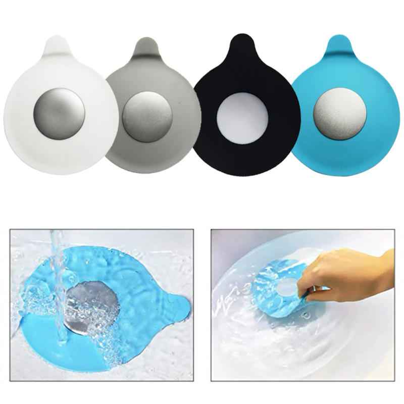 Description Picture 4 of item1 Pack Bathtub Drain Stopper Silicone Water Stopper Drain Plug Cover Water-drop Design For Bathroom Laundry Kitchen