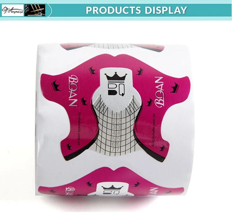 Description Picture 5 of itemANGNYA 300pcs Professional Alloy Silver Nail Forms Nail Extension Tool for Nails Art French DIY Acrylic UV Gel Extension Forms