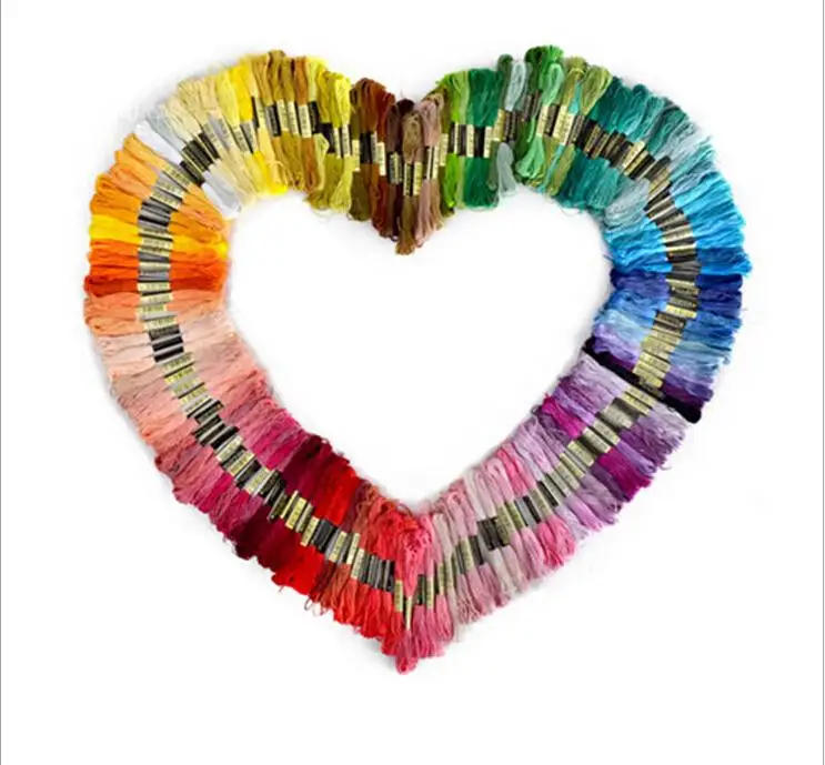 Description Picture 2 of itemNew 50 Pcs Random Color Embroidery Diy Cotton Line Branch Threads Similar Dmc Thread Floss Skein Cross Stitch Thread