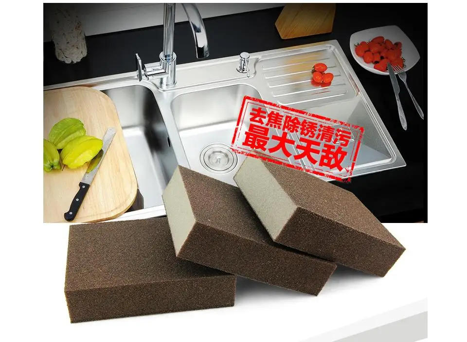 Description Picture 4 of item1 pcs Best Price Sponge Kitchen Nano Emery Magic Clean Rub the pot Except rust Focal stains Sponge melamine sponge