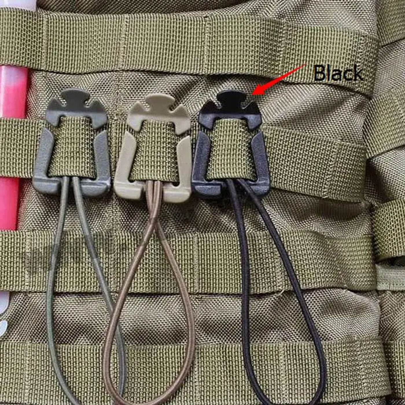 Description Picture 6 of itemUseful 1PCS Webbing Dominator Elastic Cord Hang Buckle Clip Outdoor Travel Kits