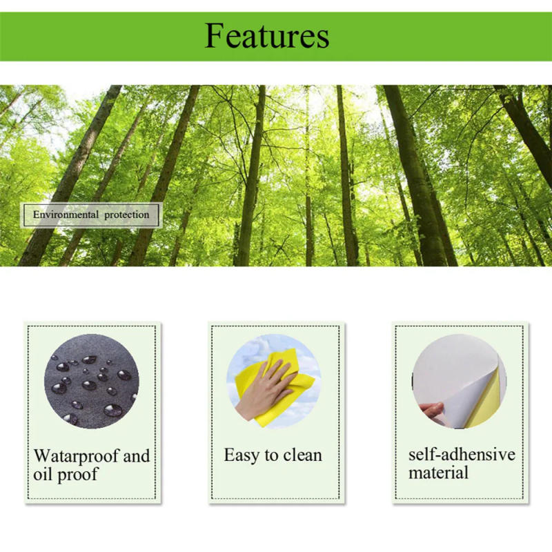 Description Picture 2 of itemRetro Pattern Gray Strip Ceramic Tiles Wall Sticker Sofa TV Walls Stairs Kitchen Decoration Wall Decals Removable Art Wallpaper