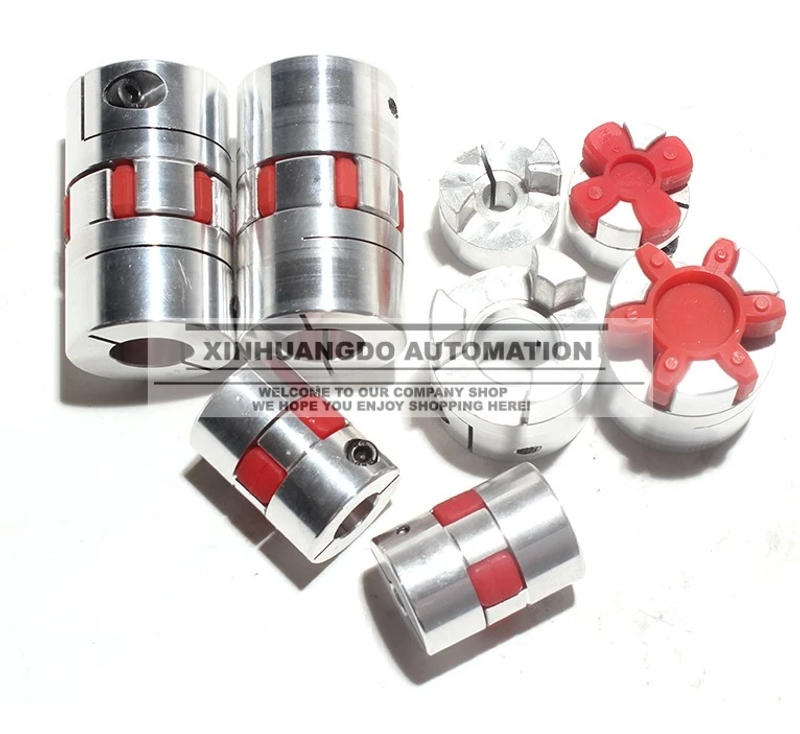 Description Picture 2 of item3pcs/lot 6.35 x 10mm CNC Flexible Jaw Spider Plum Coupling Shaft Coupler 4/ 5/6/6.35/8/9.5/10/12mm D25 L30