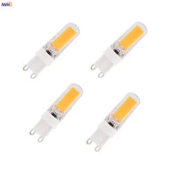IWHD 4pcs 3W G4 E14 G9 LED Bulb Lamp 220V 240LM Dimmable COB LED G9 220V Corn Bi-pin Lights Warm White White 110v-220v
