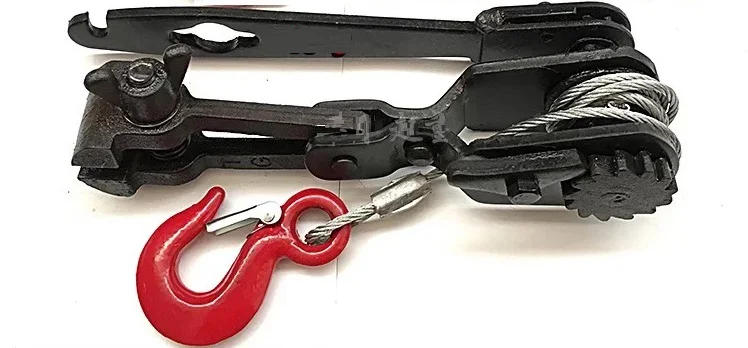 Description Picture 2 of item10" with 1.5M steel wire rope, Greenhouse tensioner Tiger head tensioner clamp for wire, steel strand wire grip iron cable clamp