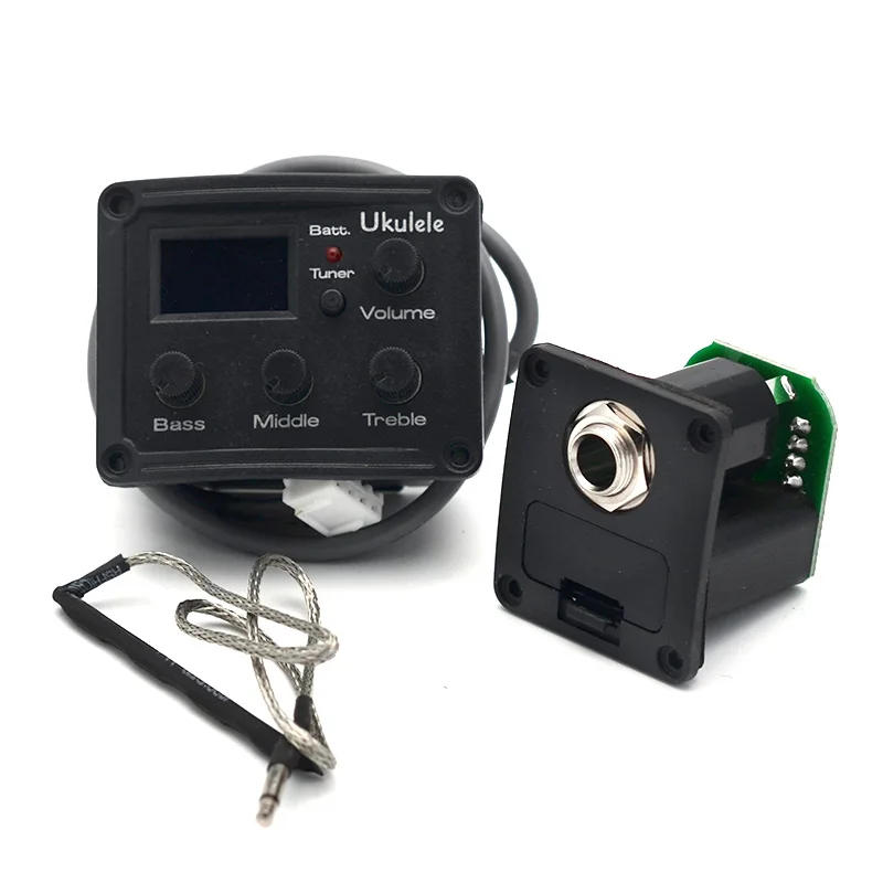 Description Picture 4 of item10Pcs Ukulele 3 Bands EQ Equalizer with Tuner LCD Chromatic Pickup Piezo Transducer Balance Output