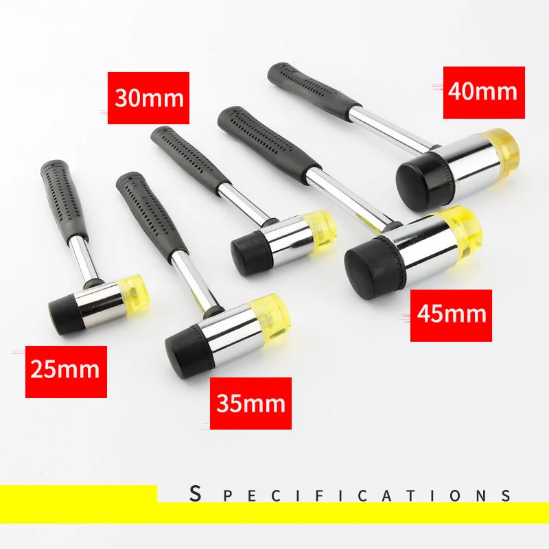Description Picture 5 of itemDouble Face Tap Rubber Hammer 25mm 30mm 35mm 40mm 45mm Multifunctional Glazing Window Beads Hammers Nylon Head Rubber Mallet