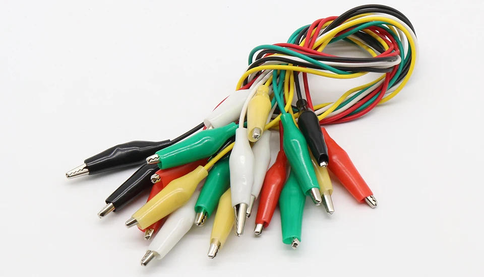 Description Picture 2 of itemBrand New 10pcs Alligator Clips Electrical DIY Test Leads Alligator Double-ended Crocodile Clips Roach Clip Test Jumper Wire