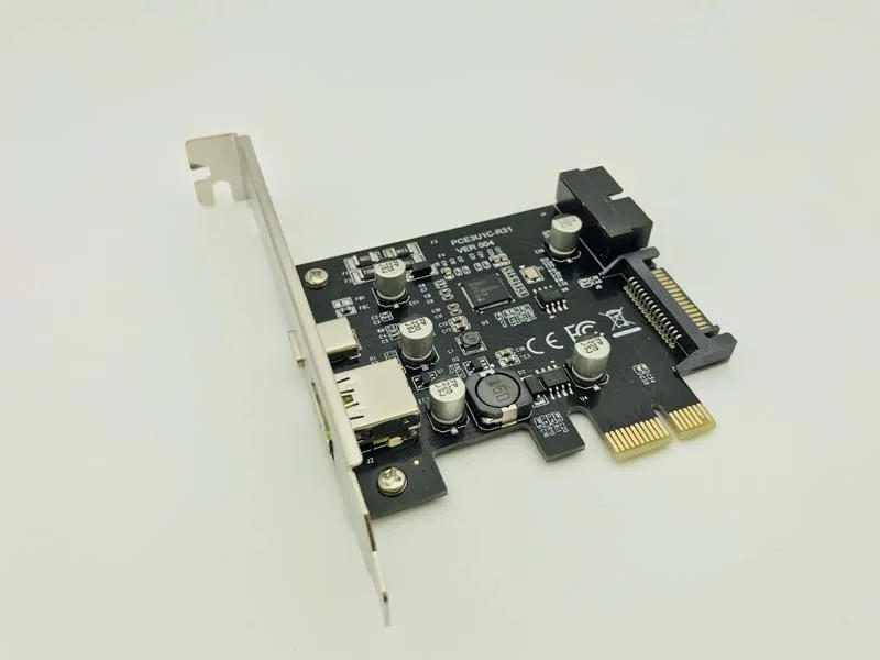 Description Picture 5 of itemAdd On Cards USB Expansion Card PCIE Sata/Card PCIE USB Adapter USB3 PCIE USB 3.1 PCI-E USB-C 2.4A Computer Expansion Cards New