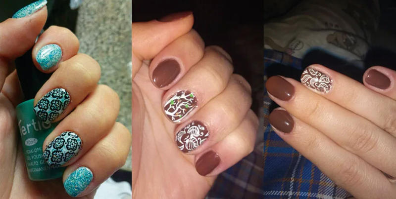 Description Picture 6 of itemKimcci Nail Stamping Plates Nail Art Templates Stencils Lace Flower Animal DIY Image Plastic Salon Beauty Polish Manicure Tools