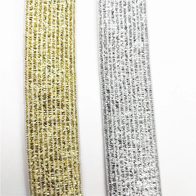 Description Picture 6 of itemGlitter Gold Silver Elastic Bands 25mm 40mm Nylon Pants Lace Trim Waist Band for DIY Sewing Garment Trousers Accessories 1meter