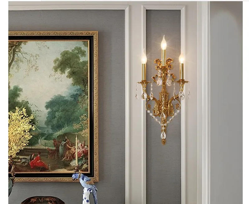 Description Picture 6 of itemModern Copper European-style Brass Lamp Wall Light W36cm H70cm 100% Copper Indoor Lighting Classical Vintage Wall Sconce