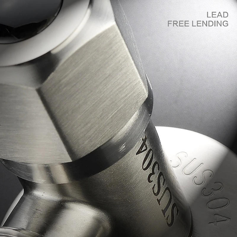 Description Picture 4 of item2 pieces 1/2" Malex 1/2" Male Filling Valves Stainless Steel Brushed Bathroom & Kitchen Accessories Water Open & Stop Valve