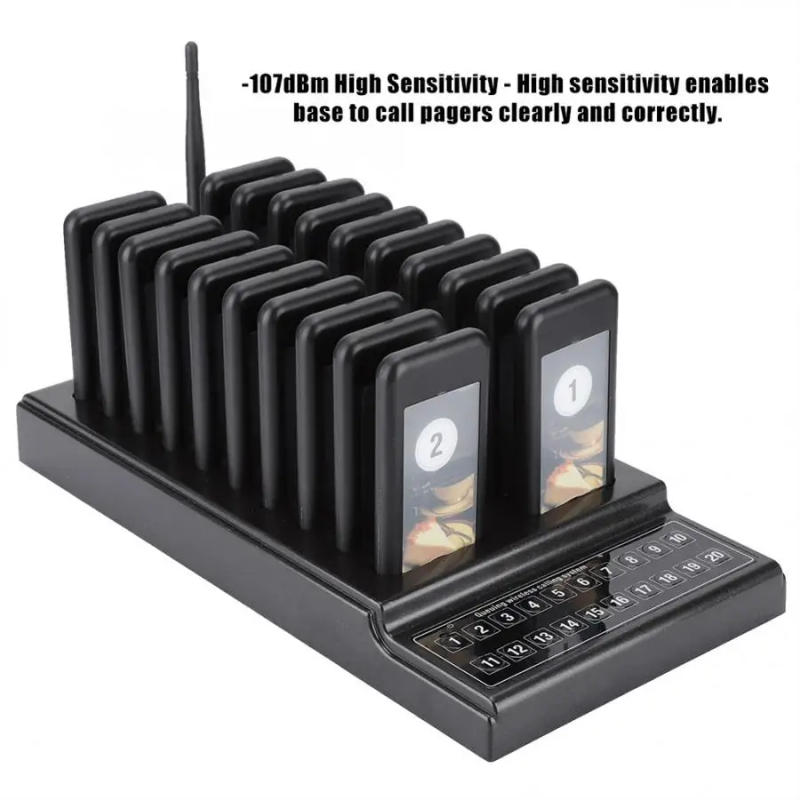 Description Picture 5 of itemSU-68G Calling System Wireless Paging Queue System 20 Channels Restaurant Pager Waiter for Restaurant Coffee Shop Queuing System