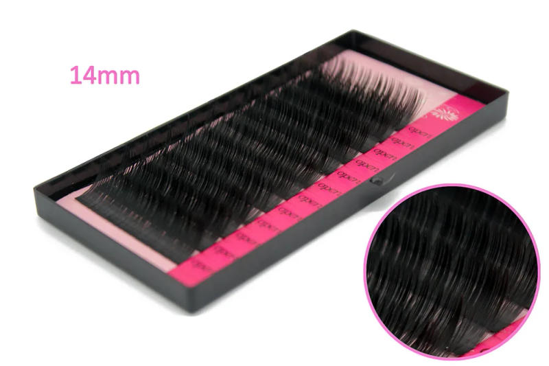 Description Picture 6 of itemRetail 1 CASE (8/10/12/14mm)Optional C Curve 0.12 Thickness Silk Eyelash Extension Artificial Fake False Eye Lash Eyelashes