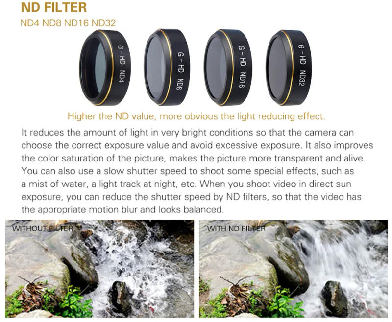 Description Picture 6 of itemDrone Filter For Phantom 4 Pro V2.0 ND 4 8 16 32 CPL UV Filters Set For DJI Phantom 4 Advanced Gimbal Camera Accessory 6PCS/Set