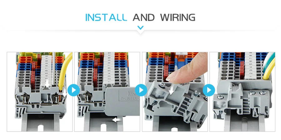 Description Picture 2 of itemPT/ST Series Barrier Plate D-ST 1.5/2.5/4/6/10 For PT ST Wire Electrical Connector Din Rail Terminal Block Accessories End Cover