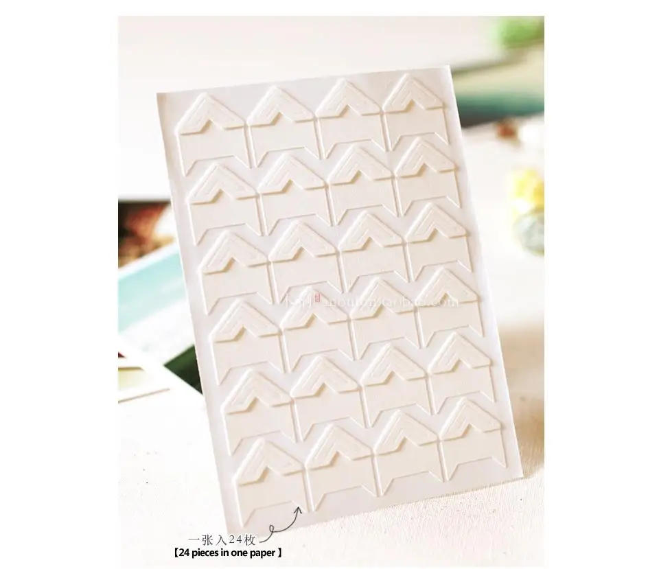 Description Picture 3 of item120 Pcs/Lot 5 Sheets DIY Vintage Corner Kraft Paper Stickers For Photo Album Frame Decoration Scrapbooking Picture Protect Decor