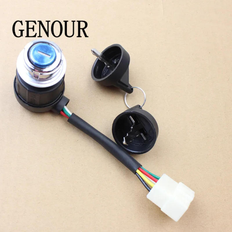 Description Picture 6 of item5wires Ignition Key Electric Switch Diesel Generator 4500 5500 6500 7500 Key Switch Suit KIPOR KAMA KGE6500E JK425-2
