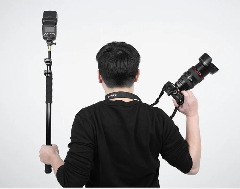 Description Picture 6 of item25.5"-62" / 62-157cm Extension Support Rod photography Flash Speedlite Stick Rod Photo Studio Microphone Boom Pole Handheld Grip