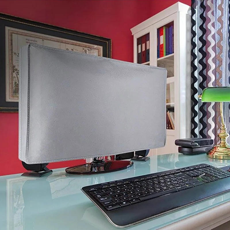Description Picture 2 of item21" 24" 28" 34" Home PC Desktop Computer Monitor Dust Cover Non-woven Fabric Craft LCD Screen Protector Case Grey GL001