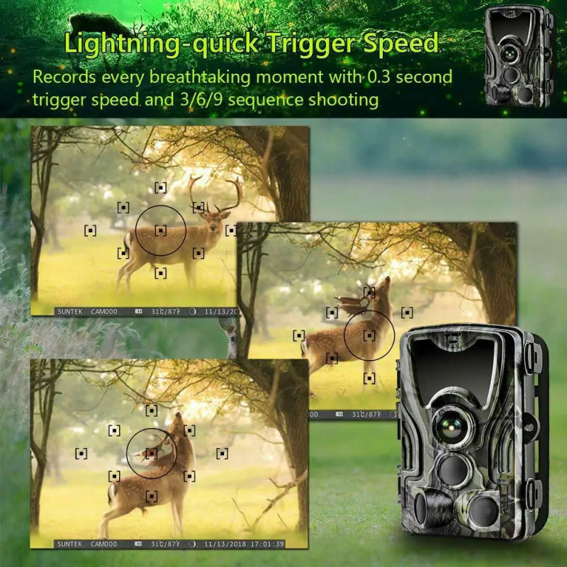 Description Picture 3 of item2.0inch LCD Hunting Trail Camera 20MP 1080P Night Vision Waterproof Cameras Photo Trap HC801A Wireless Wildlife Surveillance