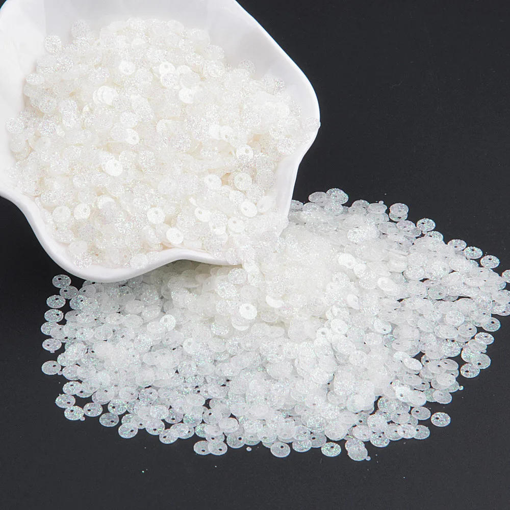 Description Picture 5 of itemTransparent Sequin 3mm-30mm Cup Flat Round PVC Loose Sequins Paillette Nail Art Sewing Craft Wedding Decor Garment Accessory