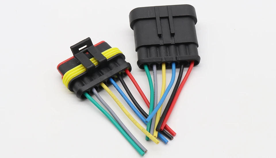 Description Picture 4 of item6 Pin Way Sealed Waterproof Electrical Wire Connector Plug Set auto connectors with cable
