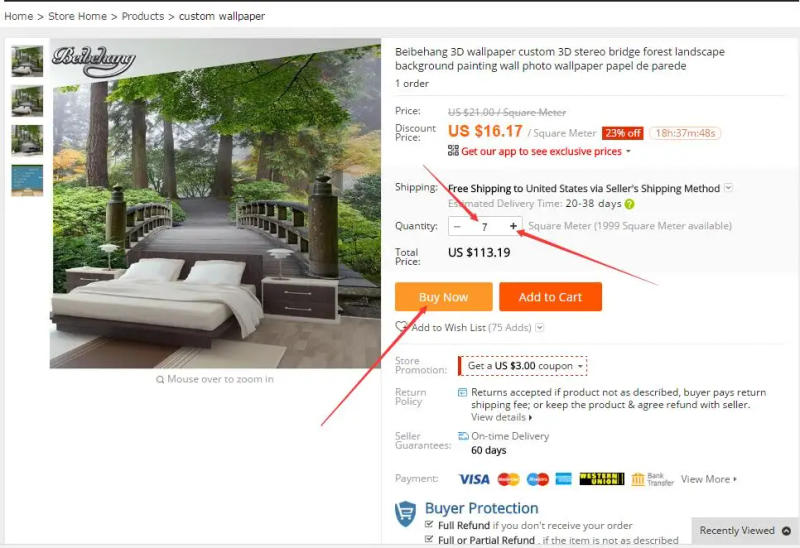 Description Picture 3 of itemCustom size mural rainforest plant banana leaf background wall murals Photo Home decor Bedroom living room 3d wallpaper