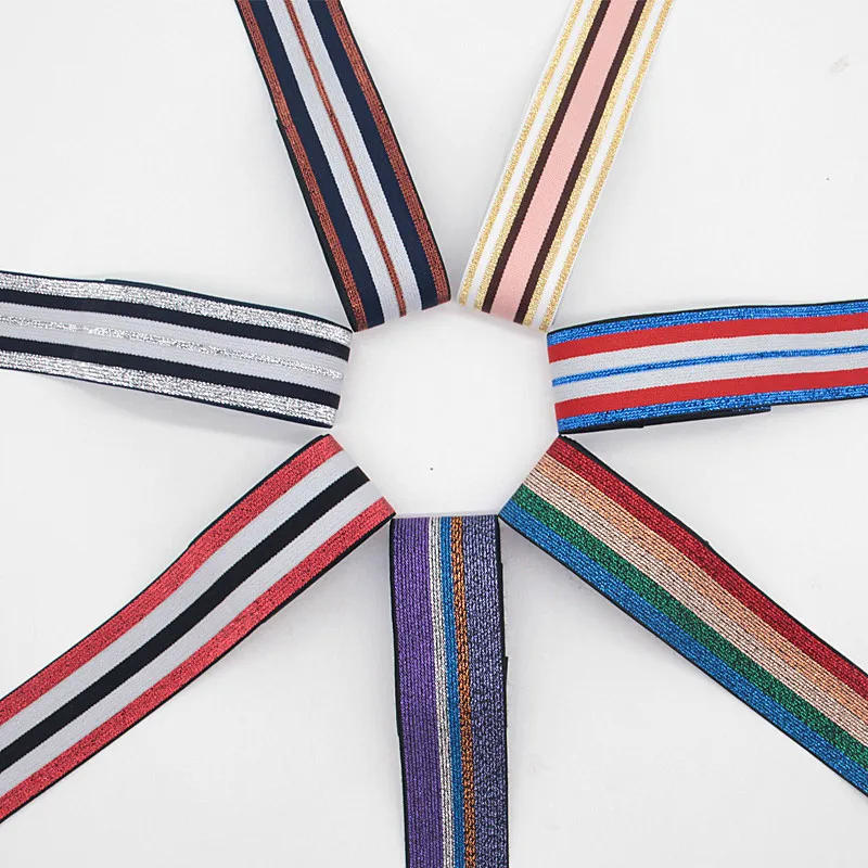 Description Picture 3 of itemGold Silver Rubber Elastic Bands 40MM Elastic Ribbon Clothing Bags Trousers Elastic Rubber 4CM Webbing DIY Sewing Accessories